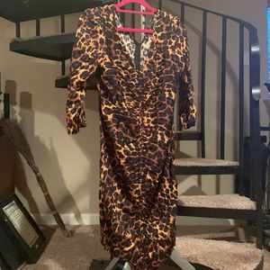 Zara Basic Animal Print Dress XL